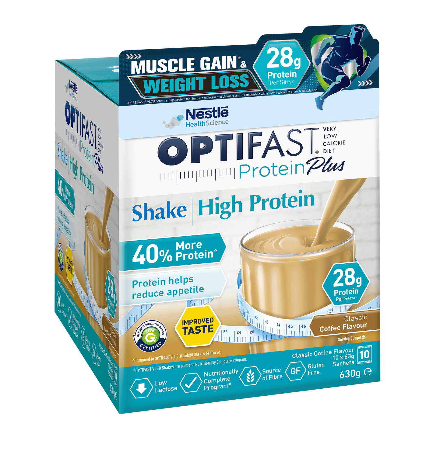 雀巢 OPTIFAST Protein Plus 高蛋白瘦身代餐 63克x10包 | Nestle